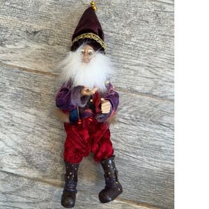 Wizard Gnome Shelf Sitter Mark Roberts‎ Fairy Christmas Velvet Fantasy Old Santa